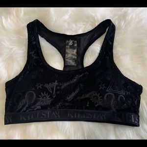 Killstar Wicket B*tch Bralet // LG Black Velvet Sports Bra